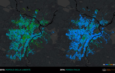 Confronto: Popolo della Libertà (2013) vs. Forza Italia (2014)